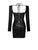 Valerie Black Long Sleeve Sequin Dress