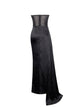 Addison Black Crystal High Slit Maxi Gown