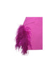 Fuchsia Feather Trim Blazer Dress