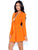 Stallion Orange Crystal Fringe Blazer Dress