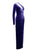 Loujain Velvet Purple One Sleeve Velvet Crystal Gown