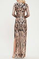 Darling Daphne Rose Gold Maxi Sequin Dress - Betty Glam Boutique
