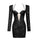 Valerie Black Long Sleeve Sequin Dress