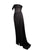 Black Satin High Slit Corset Dress