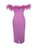 Siriano Fuchsia Feather Corset Dress