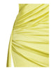 Addison Lemon Corset Crystal High Slit Maxi Gown