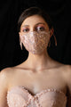 Antoinette Beaded Couture Mask - Blush