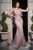 A slender Caucasian brunette female is wearing a Rose Gold Glitter Strapless Mermaid Gown with long ribbon shoulder straps made of tulle. This style CB093 by Cinderella Divine and sold by Betty Glam Boutique . Perfect for Pageant, Wedding Guest, Lavish Dinner Dates, Marine Ball, Red Carpet and so much more! Shop Bettyglamboutique.com 