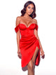 Gianna Red Satin Corset Dress