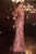J817 Off Shoulder Fitted Gown Dusty Pink Cinderella Divine