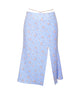 Light Blue Floral Skirt with Crystal Waist String
