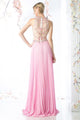 Bordeaux Embellished Sheer Top Maxi Gown