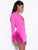 Miss Circle, Betty Glam Boutique, Toronto women's fashion trends 2023, Fuschia Blazer Feather Trim Mini Dress , Wear it to : Lavish hotel lounges and rooftops , romantic date nights , TIFF 2023 , glamorous functions , ladies night , wedding guest , champagne bars , Influencer media events , fashion shows