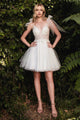 Embellished Mini Tulle Dress - Cinderella Divine CD0174
